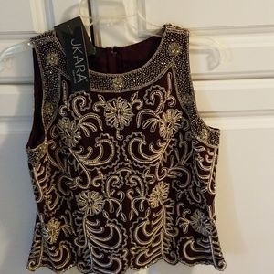 Jkara designer beaded top